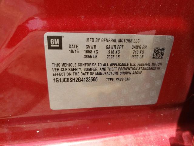 Photo 11 VIN: 1G1JC6SH2G4123666 - CHEVROLET SONIC 