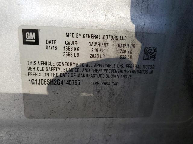 Photo 13 VIN: 1G1JC6SH2G4145795 - CHEVROLET SONIC LT 