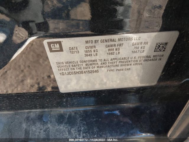 Photo 8 VIN: 1G1JC6SH3E4152946 - CHEVROLET SONIC 