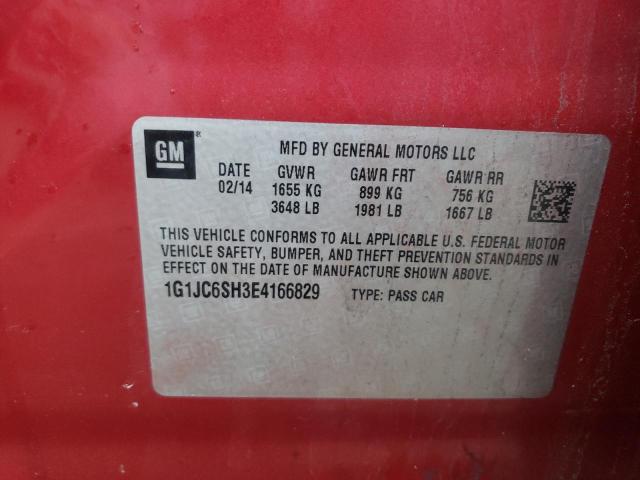 Photo 9 VIN: 1G1JC6SH3E4166829 - CHEVROLET SONIC LT 