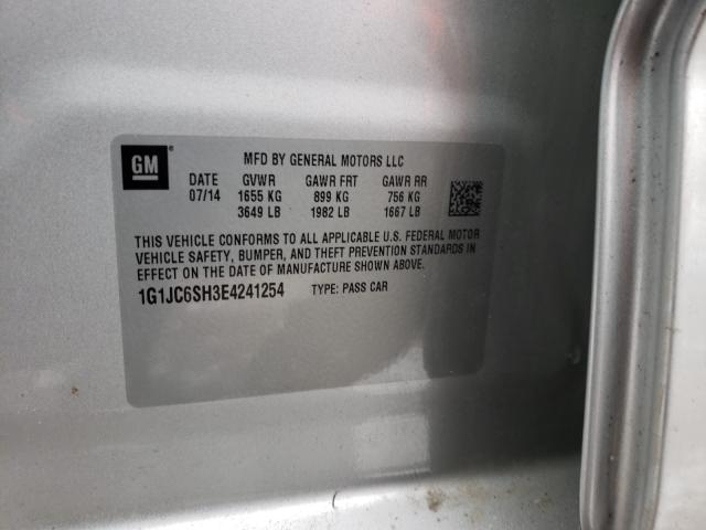 Photo 9 VIN: 1G1JC6SH3E4241254 - CHEVROLET SONIC LT 