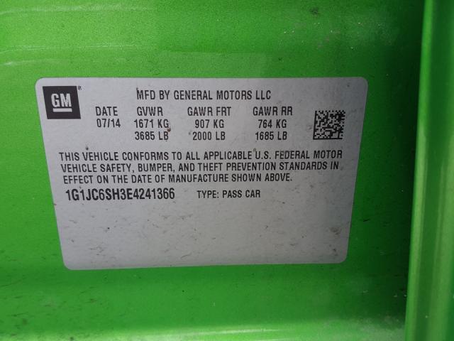 Photo 9 VIN: 1G1JC6SH3E4241366 - CHEVROLET SONIC LT 