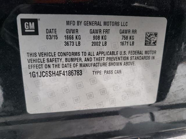 Photo 9 VIN: 1G1JC6SH4F4186783 - CHEVROLET SONIC LT 