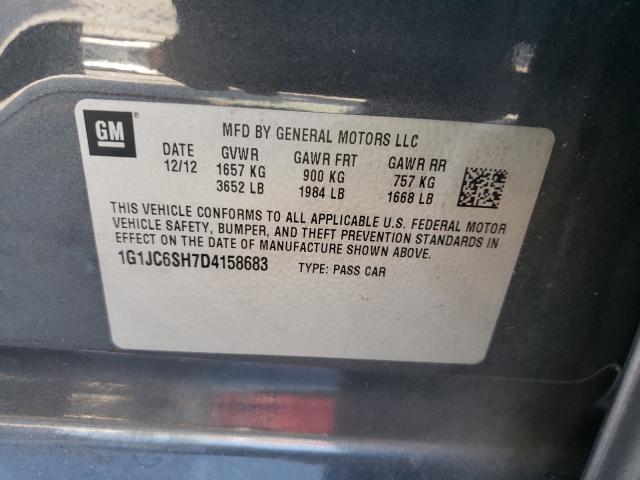 Photo 9 VIN: 1G1JC6SH7D4158683 - CHEVROLET SONIC LT 