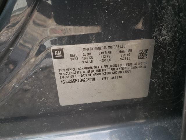 Photo 9 VIN: 1G1JC6SH7D4203010 - CHEVROLET SONIC LT 