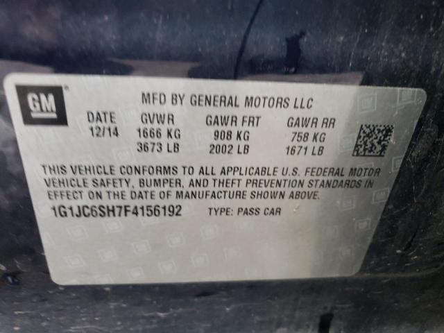 Photo 11 VIN: 1G1JC6SH7F4156192 - CHEVROLET SONIC LT 