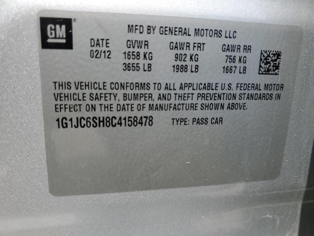 Photo 11 VIN: 1G1JC6SH8C4158478 - CHEVROLET SONIC LT 