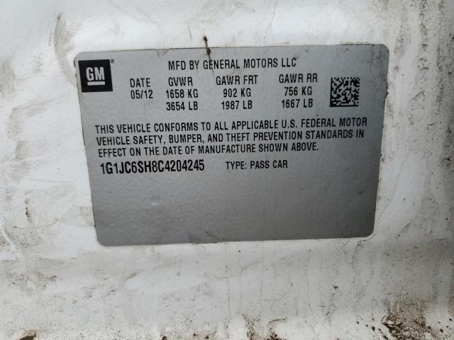 Photo 11 VIN: 1G1JC6SH8C4204245 - CHEVROLET SONIC 