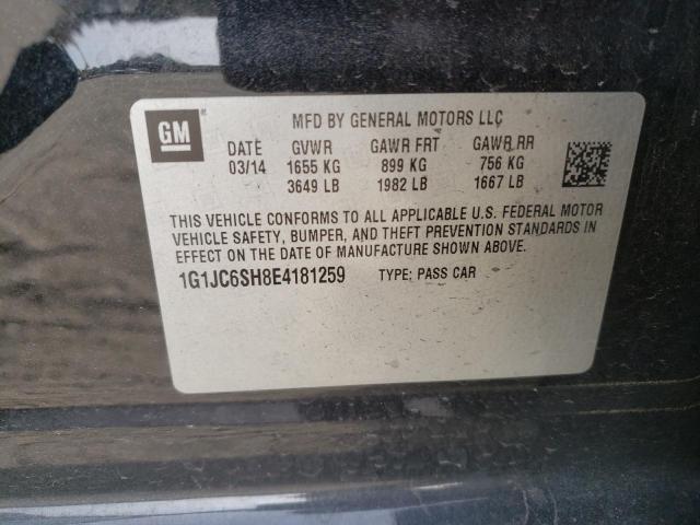 Photo 9 VIN: 1G1JC6SH8E4181259 - CHEVROLET SONIC LT 