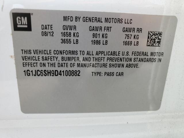 Photo 12 VIN: 1G1JC6SH9D4100882 - CHEVROLET SONIC LT 