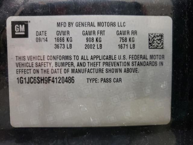 Photo 9 VIN: 1G1JC6SH9F4120486 - CHEVROLET SONIC 