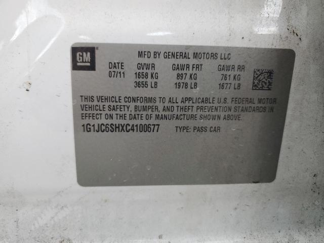 Photo 11 VIN: 1G1JC6SHXC4100677 - CHEVROLET SONIC LT 