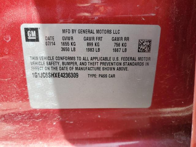 Photo 11 VIN: 1G1JC6SHXE4236309 - CHEVROLET SONIC 