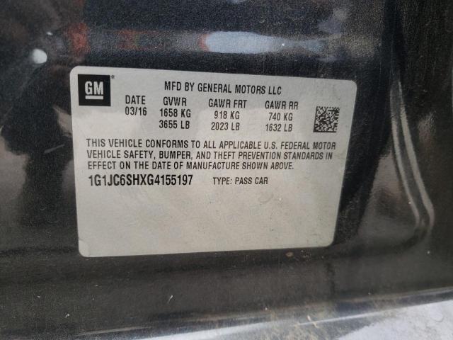 Photo 9 VIN: 1G1JC6SHXG4155197 - CHEVROLET SONIC LT 