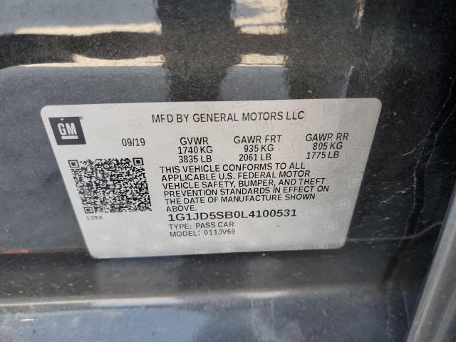 Photo 12 VIN: 1G1JD5SB0L4100531 - CHEVROLET SONIC LT 