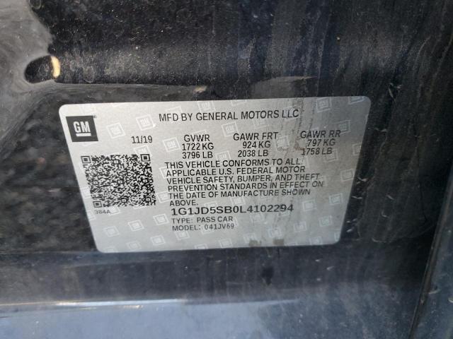 Photo 12 VIN: 1G1JD5SB0L4102294 - CHEVROLET SONIC 