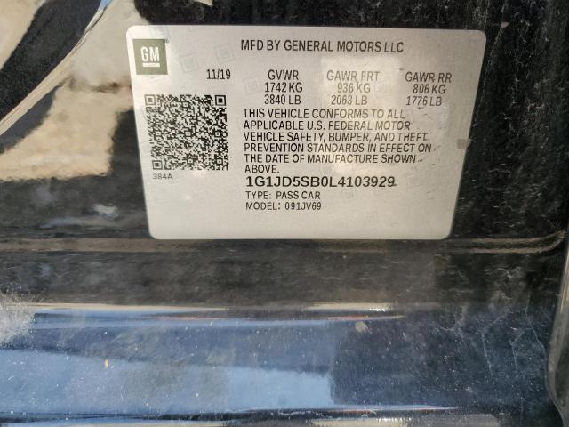 Photo 12 VIN: 1G1JD5SB0L4103929 - CHEVROLET SONIC 