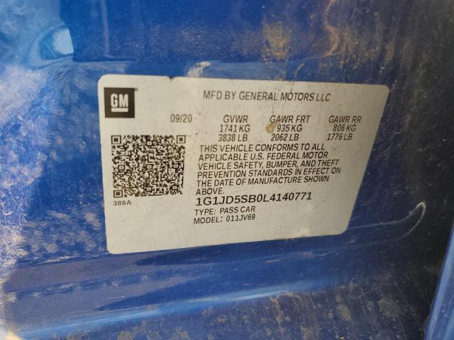 Photo 11 VIN: 1G1JD5SB0L4140771 - CHEVROLET SONIC LT 