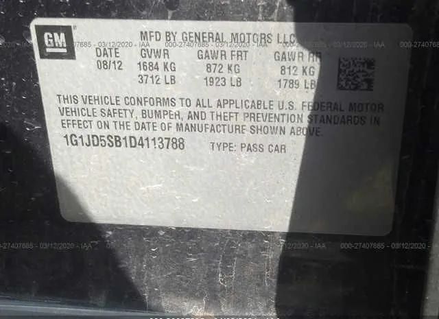 Photo 8 VIN: 1G1JD5SB1D4113788 - CHEVROLET SONIC 