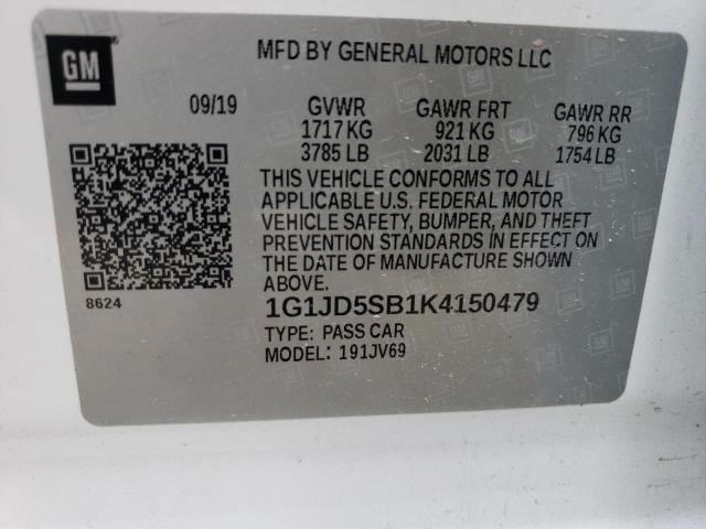 Photo 11 VIN: 1G1JD5SB1K4150479 - CHEVROLET SONIC 