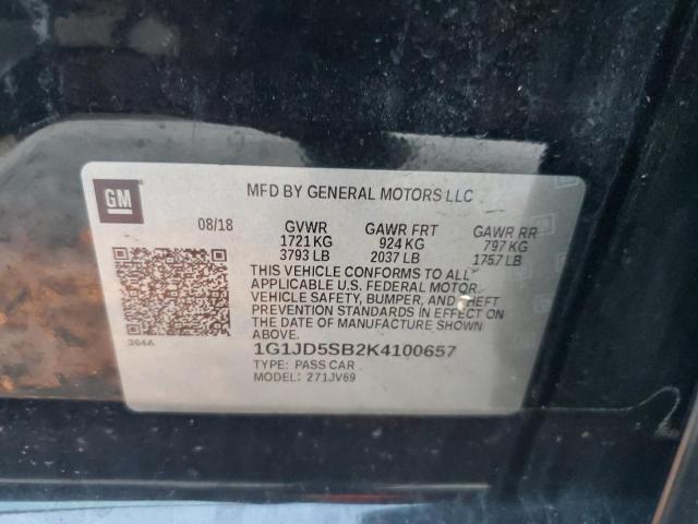 Photo 12 VIN: 1G1JD5SB2K4100657 - CHEVROLET SONIC LT 