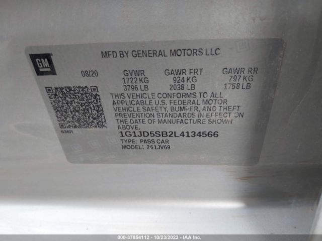 Photo 8 VIN: 1G1JD5SB2L4134566 - CHEVROLET SONIC 