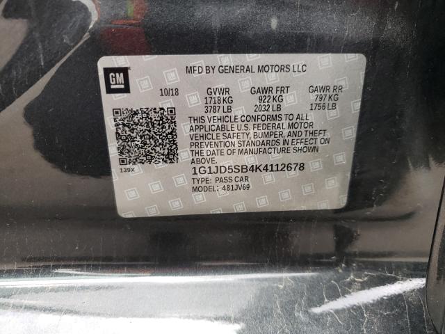 Photo 9 VIN: 1G1JD5SB4K4112678 - CHEVROLET SONIC 