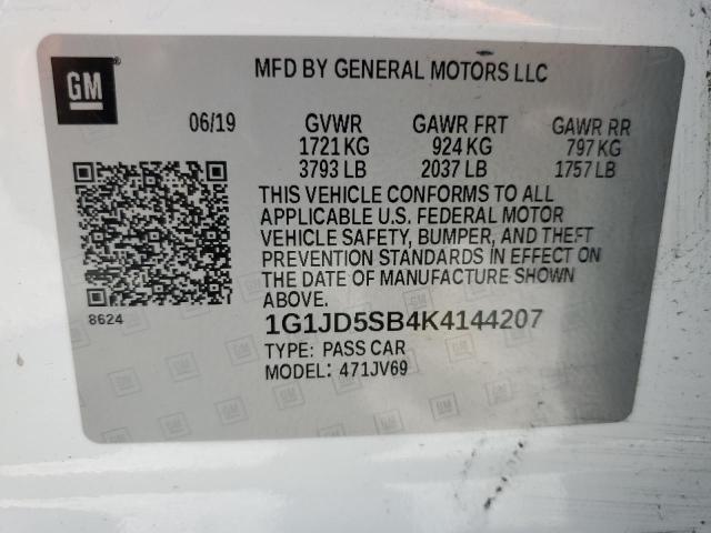 Photo 11 VIN: 1G1JD5SB4K4144207 - CHEVROLET SONIC 