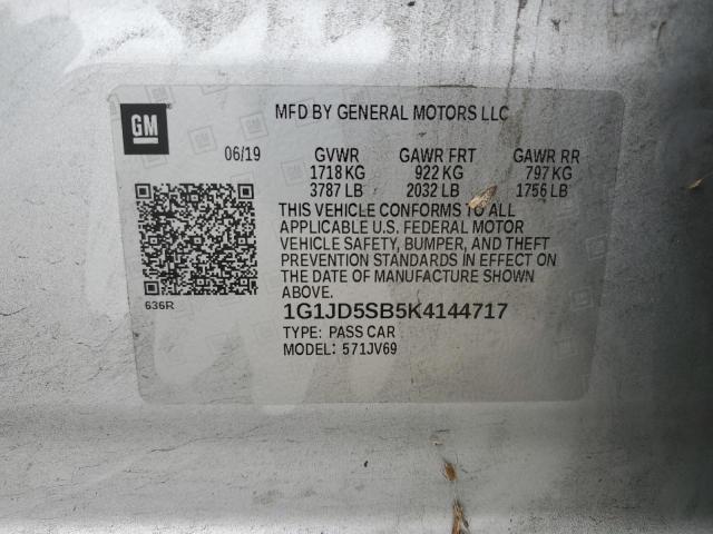 Photo 11 VIN: 1G1JD5SB5K4144717 - CHEVROLET SONIC 