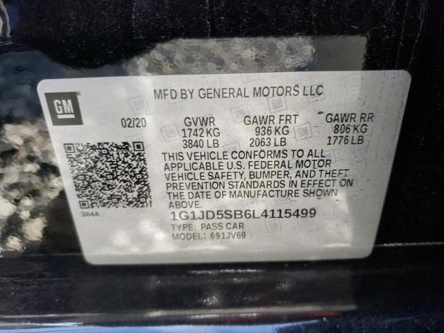 Photo 9 VIN: 1G1JD5SB6L4115499 - CHEVROLET SONIC LT 