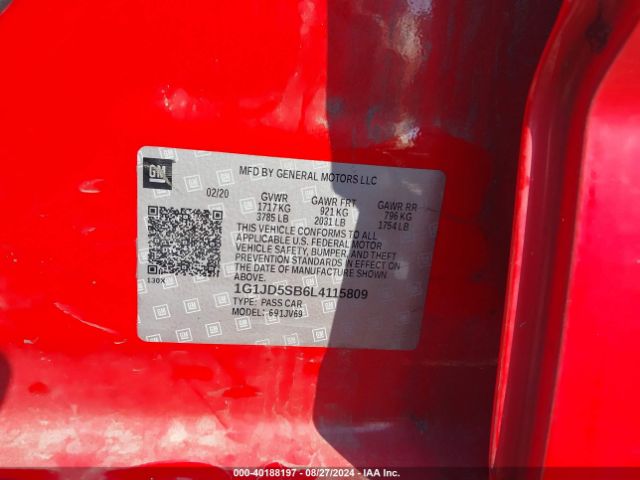 Photo 8 VIN: 1G1JD5SB6L4115809 - CHEVROLET SONIC 