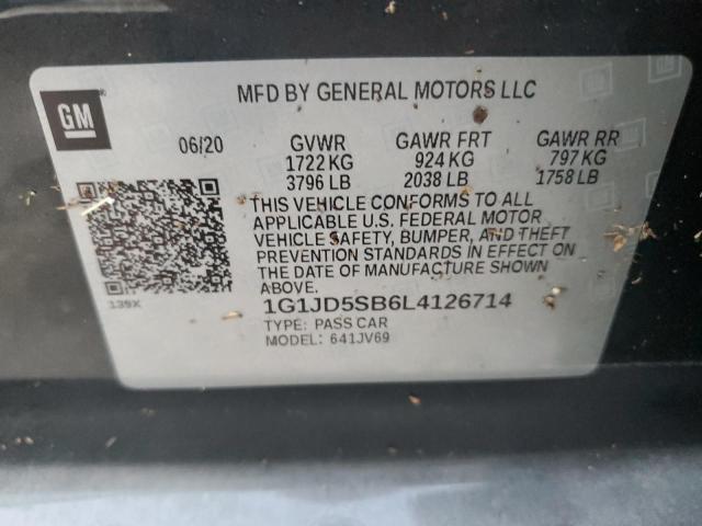 Photo 9 VIN: 1G1JD5SB6L4126714 - CHEVROLET SONIC LS 