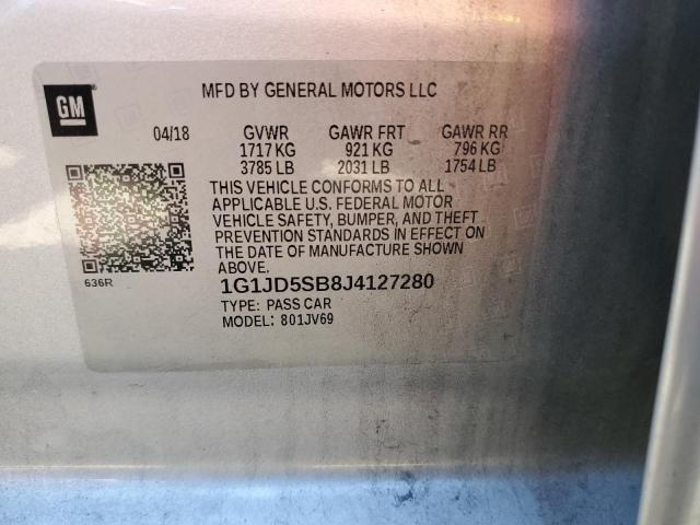 Photo 11 VIN: 1G1JD5SB8J4127280 - CHEVROLET SONIC 