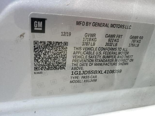 Photo 11 VIN: 1G1JD5SBXL4108359 - CHEVROLET SONIC LT 