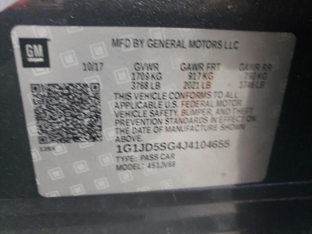 Photo 11 VIN: 1G1JD5SG4J4104655 - CHEVROLET SONIC 