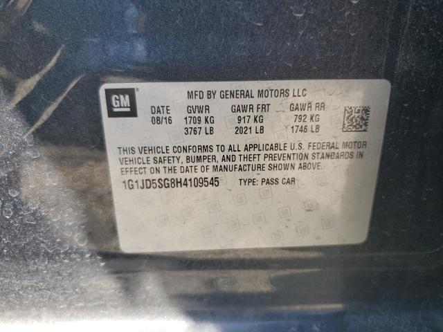 Photo 11 VIN: 1G1JD5SG8H4109545 - CHEVROLET SONIC 