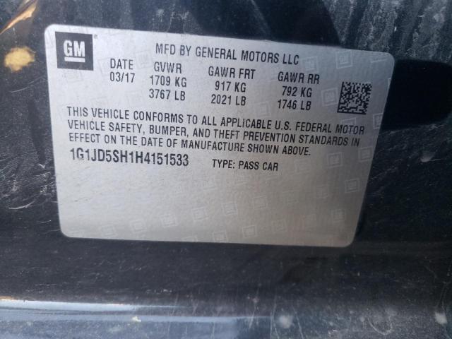 Photo 12 VIN: 1G1JD5SH1H4151533 - CHEVROLET SONIC 