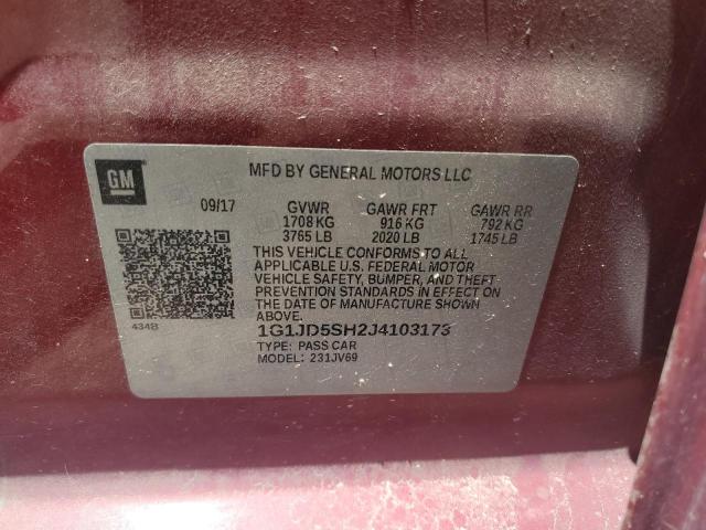 Photo 11 VIN: 1G1JD5SH2J4103173 - CHEVROLET SONIC 