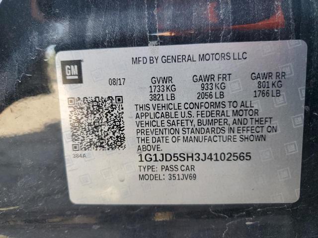 Photo 11 VIN: 1G1JD5SH3J4102565 - CHEVROLET SONIC 