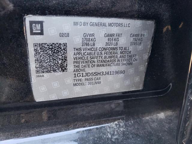 Photo 11 VIN: 1G1JD5SH3J4119690 - CHEVROLET SONIC LT 