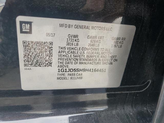 Photo 11 VIN: 1G1JD5SH9H4164451 - CHEVROLET SONIC LT 