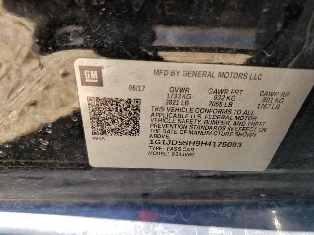 Photo 12 VIN: 1G1JD5SH9H4175093 - CHEVROLET SONIC LT 