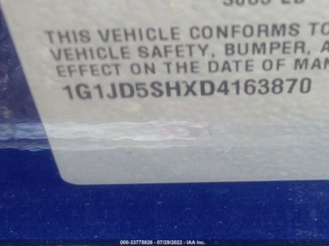 Photo 8 VIN: 1G1JD5SHXD4163870 - CHEVROLET SONIC 