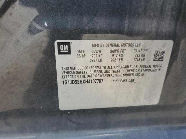 Photo 11 VIN: 1G1JD5SHXH4107787 - CHEVROLET SONIC 