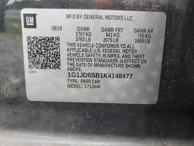 Photo 11 VIN: 1G1JD6SB1K4148477 - CHEVROLET SONIC LT 