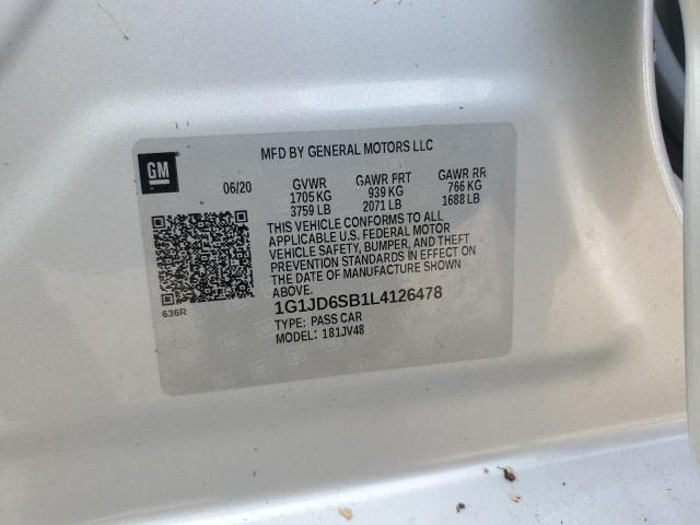 Photo 12 VIN: 1G1JD6SB1L4126478 - CHEVROLET SONIC LT 