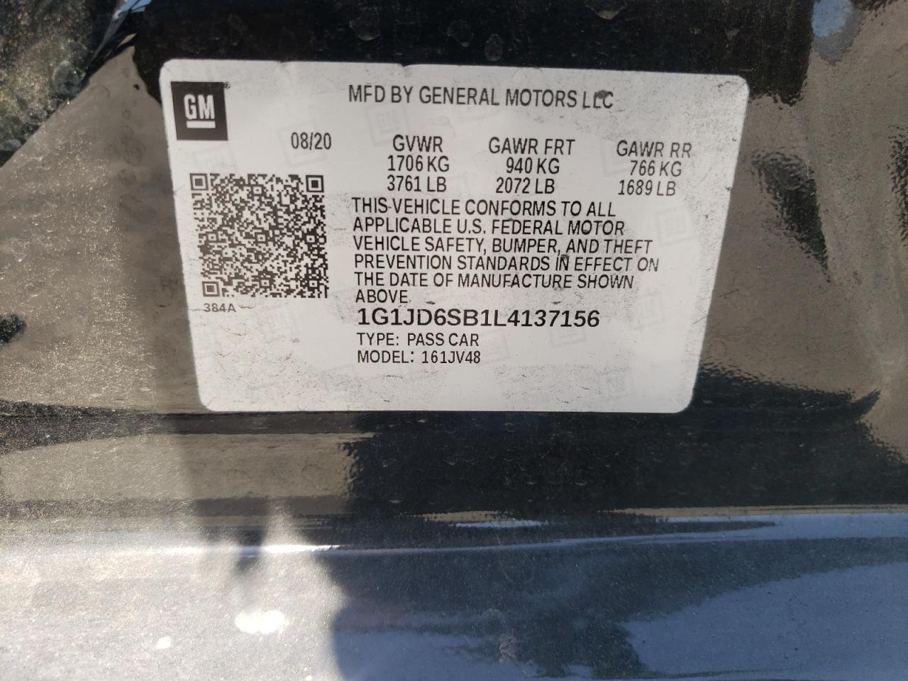 Photo 12 VIN: 1G1JD6SB1L4137156 - CHEVROLET SONIC 