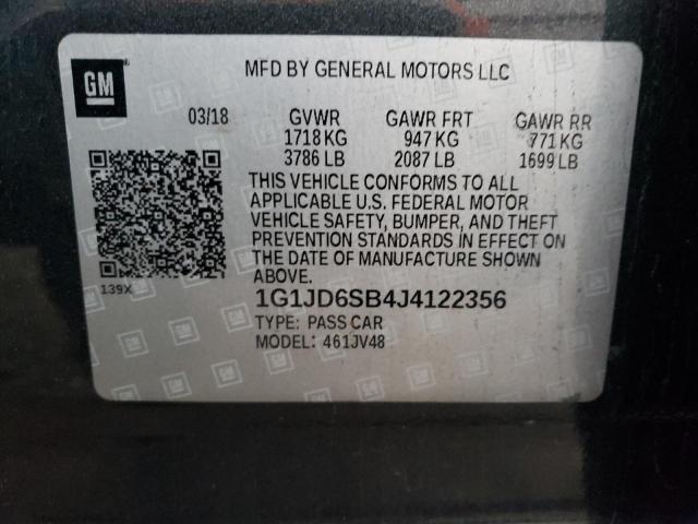 Photo 11 VIN: 1G1JD6SB4J4122356 - CHEVROLET SONIC 