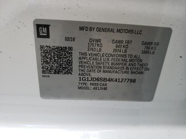 Photo 11 VIN: 1G1JD6SB4K4127798 - CHEVROLET SONIC 