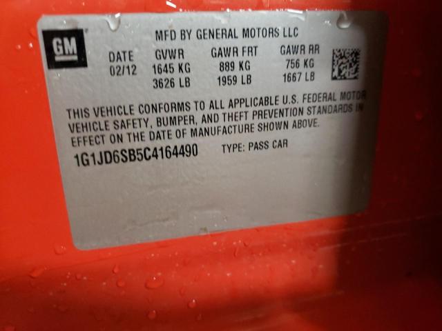 Photo 9 VIN: 1G1JD6SB5C4164490 - CHEVROLET SONIC LT 